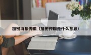 加密消息传输（加密传输是什么意思）