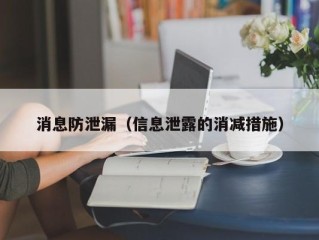 消息防泄漏（信息泄露的消减措施）