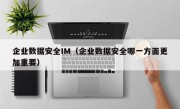 企业数据安全IM（企业数据安全哪一方面更加重要）