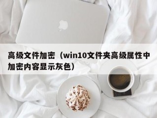 高级文件加密（win10文件夹高级属性中加密内容显示灰色）