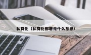 私有化（私有化部署是什么意思）
