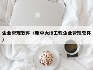企业管理软件（新中大i8工程企业管理软件）