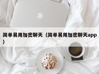 简单易用加密聊天（简单易用加密聊天app）