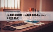 私有化部署IM（私有化部署deepseek配置要求）
