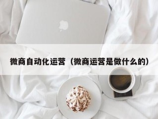 微商自动化运营（微商运营是做什么的）