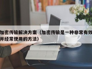 加密传输解决方案（加密传输是一种非常有效并经常使用的方法）