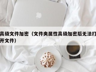 高级文件加密（文件夹属性高级加密后无法打开文件）