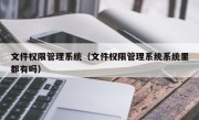 文件权限管理系统（文件权限管理系统系统里都有吗）