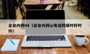 企业内网IM（企业内网ip电话网络时好时坏）