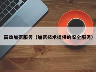 高效加密服务（加密技术提供的安全服务）