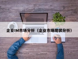 企业IM市场分析（企业市场现状分析）