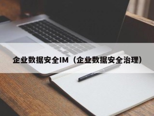 企业数据安全IM（企业数据安全治理）