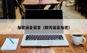 加密语音留言（聊天语音加密）