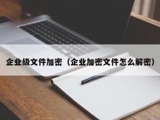 企业级文件加密（企业加密文件怎么解密）