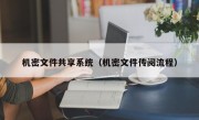 机密文件共享系统（机密文件传阅流程）