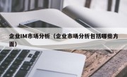 企业IM市场分析（企业市场分析包括哪些方面）