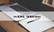 im,私有化（私有化npm）