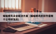 蝙蝠聊天企业解决方案（蝙蝠聊天的软件是哪个公司研发的）