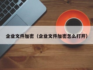 企业文件加密（企业文件加密怎么打开）