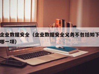 企业数据安全（企业数据安全义务不包括如下哪一项）